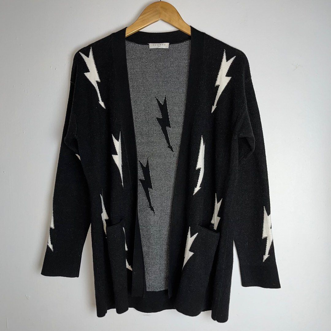 Sandro Lightning Bolt Cardigan