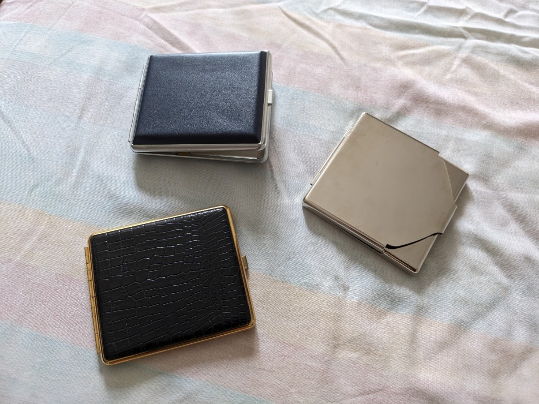 Set of Vintage flat Cigarette Case