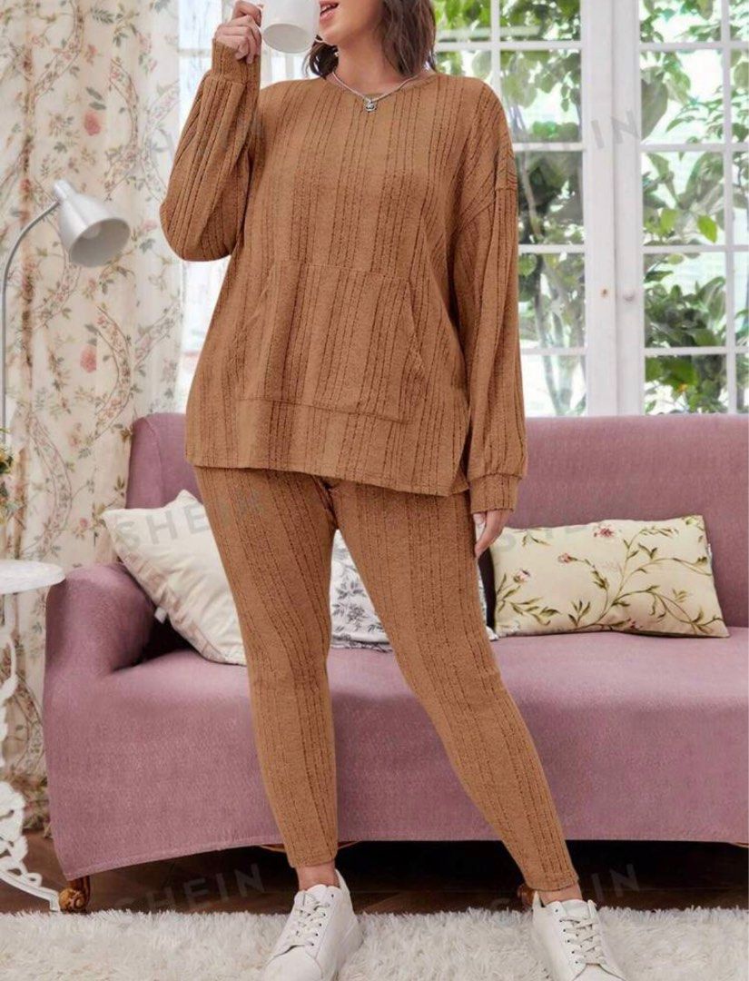 SHEIN Brown Coordinates (Category: Sets or Coordinates) located in Paranaque City. Submitted by i_purple_you (Listing ID 1298680730, Image 1). Description: Brand New! Bought for 600 Size: 1XL RFS: First time ordering from SHEIN and I didn’t know the sizes would be very big.