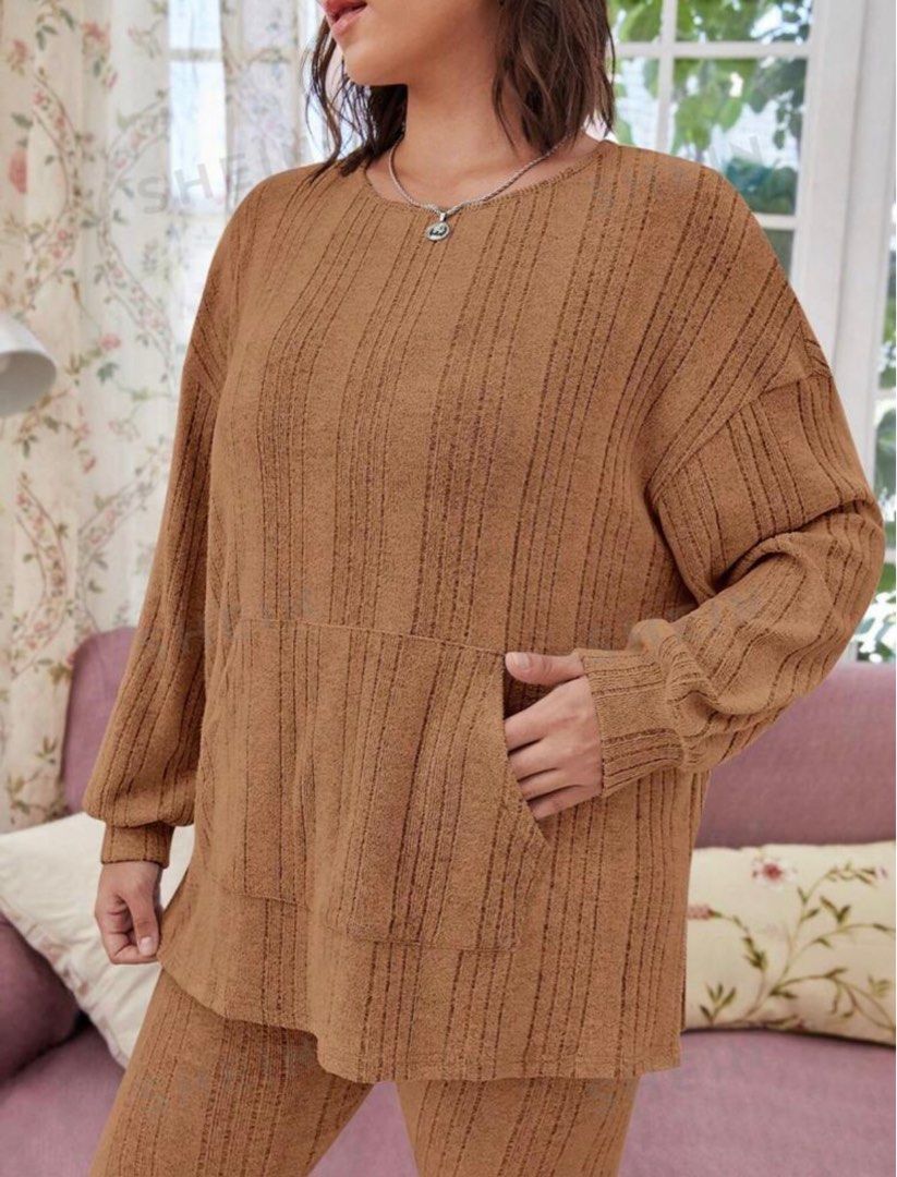 SHEIN Brown Coordinates (Category: Sets or Coordinates) located in Paranaque City. Submitted by i_purple_you (Listing ID 1298680730, Image 3). Description: Brand New! Bought for 600 Size: 1XL RFS: First time ordering from SHEIN and I didn’t know the sizes would be very big.