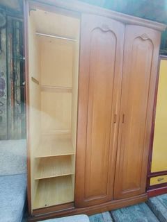 Sliding door closet cabinet 
Solid wood
