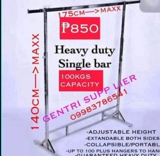 STAINLESS HEAVYDUTY CLOTHES RACK-100KGS CAPACITY