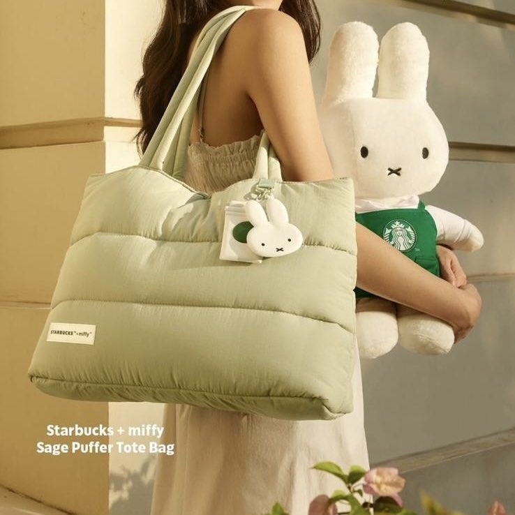 Starbucks Singapore Miffy Tote Bag SageYoucanpu - バッグ