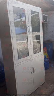 steel cabinet with glass swing door / office partition / office table / office furniture