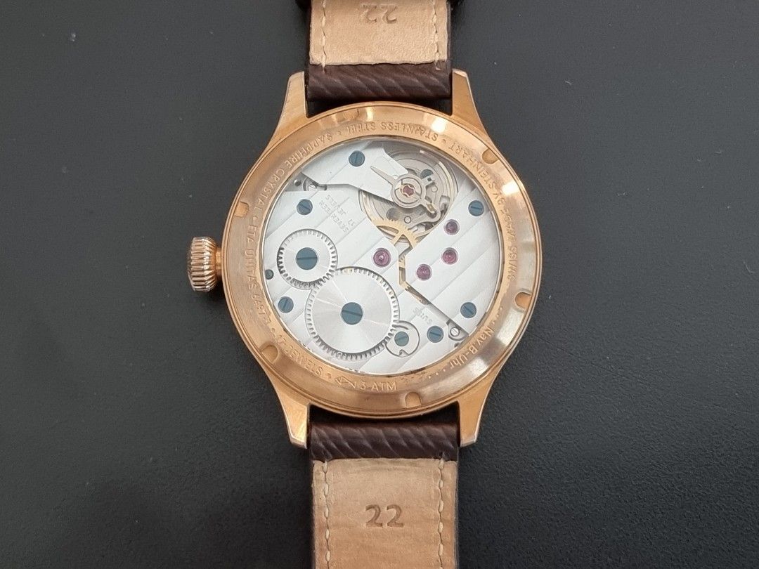 Steinhart Nav B-Uhr 44mm Pink Gold, Luxury, Watches on Carousell