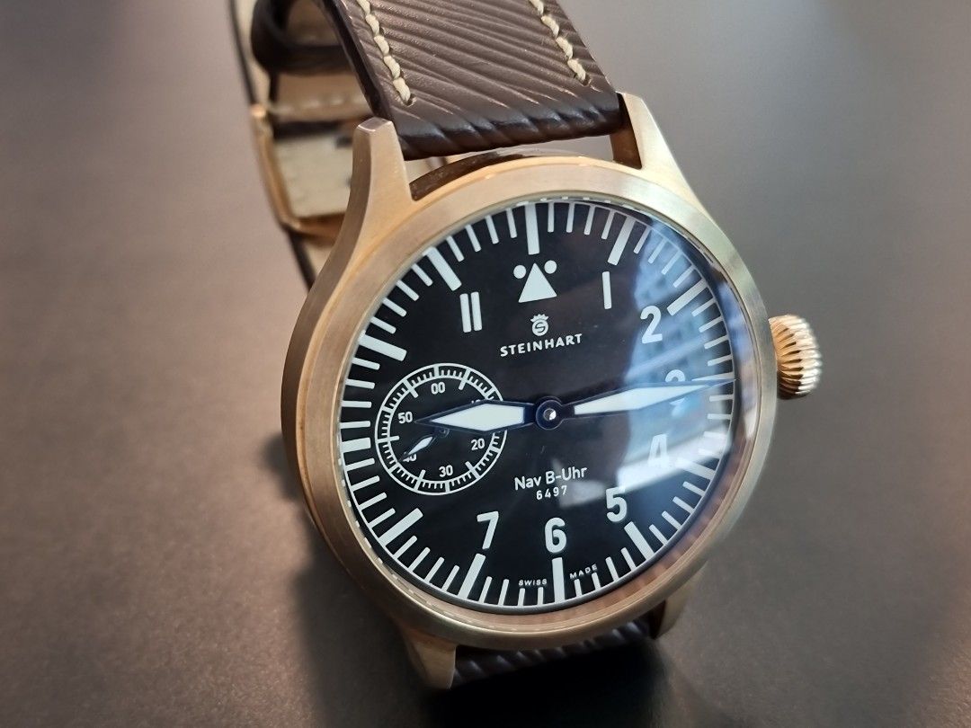 Steinhart Nav B-Uhr 44mm Pink Gold, Luxury, Watches on Carousell