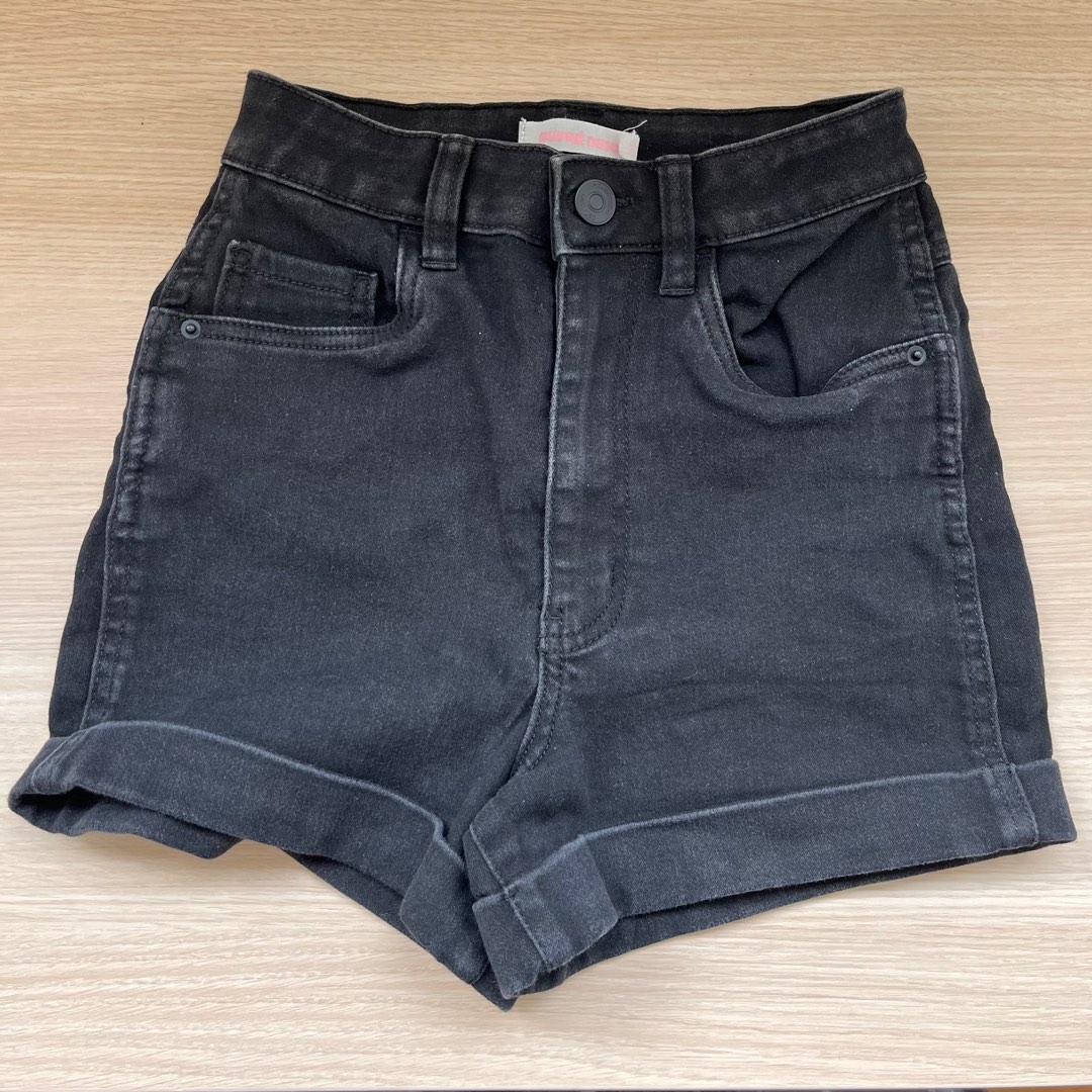 supre black denim shorts size au6 Women s Fashion Bottoms Shorts on Carousell