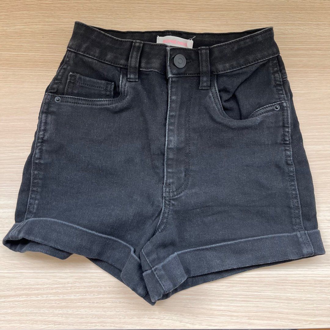 Black denim shorts supre cheap