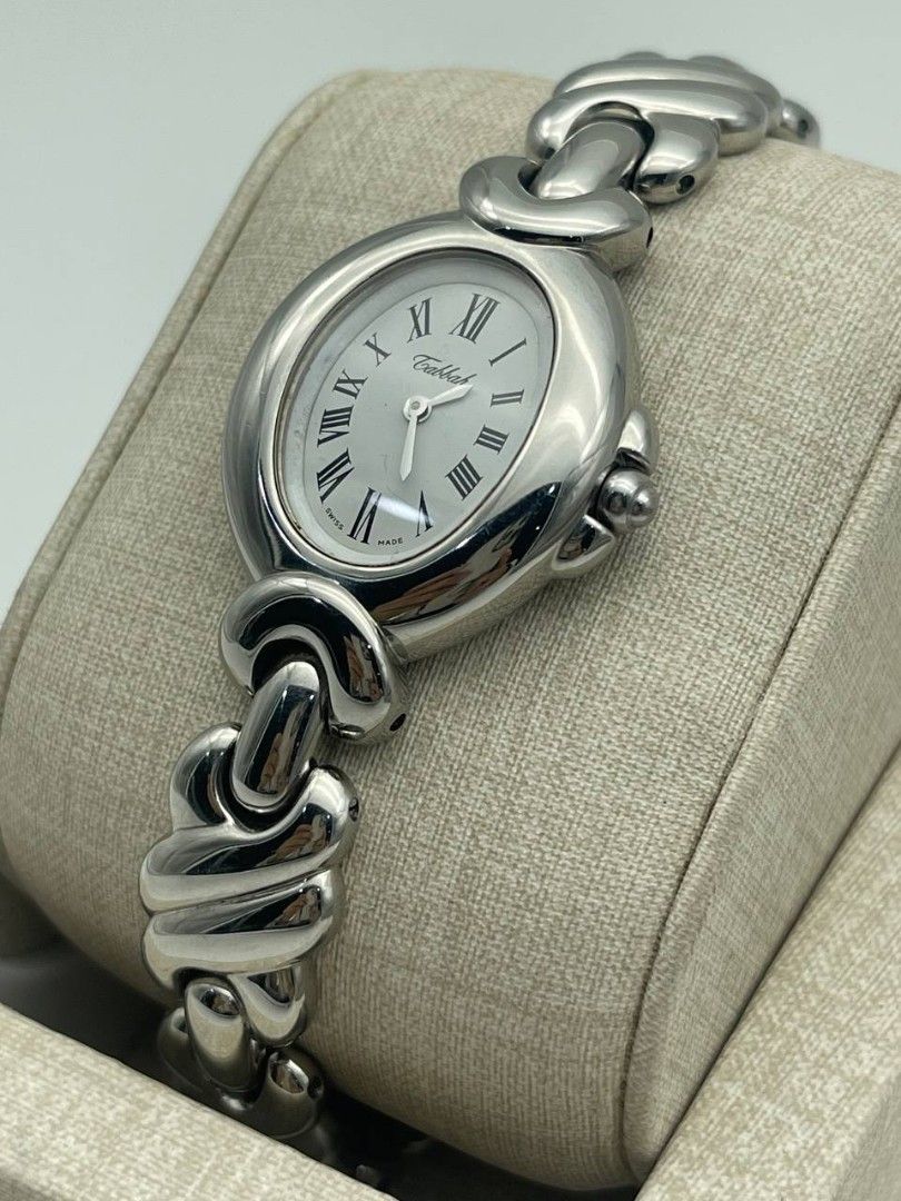 Tabbah Copacabana Whie Dial (Category: Luxury Watches) located in Manila. Submitted by _classicwatchcollection (Listing ID 1298754832, Image 3). Description: FS: Tabbah Copacabana Whie Dial Stainless Steel Php: 13,000 Condition: 9.5/10 (Like new) Movement: Quartz Unit Only. Pm or Contact 09063027061 for inquiries..