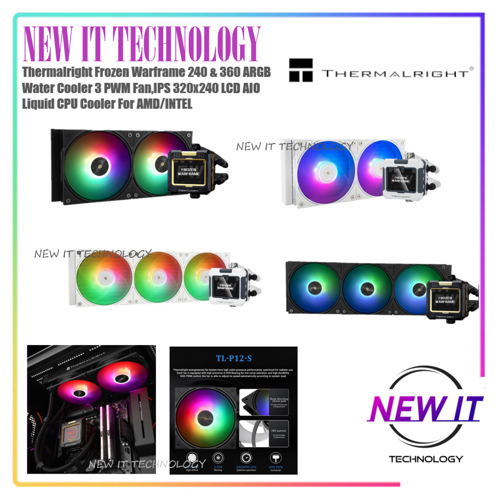 Thermalright Frozen Warframe 240 240mm / 360 360mm ARGB Water Cooler 3 ...