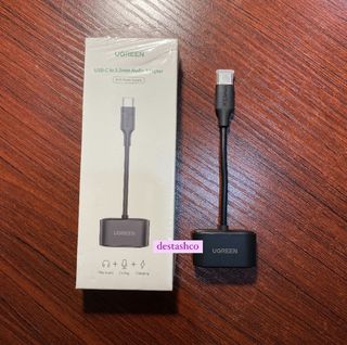 UGREEN 2 in 1 Type C to 3.5mm Audio Jack and Type C Adapter (Not for Samsung/Ipad)