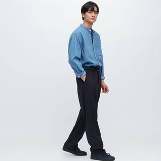 Uniqlo wide-fit pleated pants