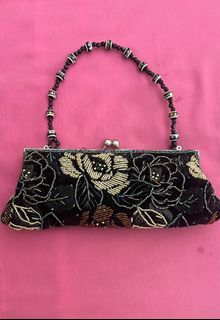 Vintage beaded kisslock bag | vintage beadwork kiss lock clutch | y2k fairycore cottagecore bags