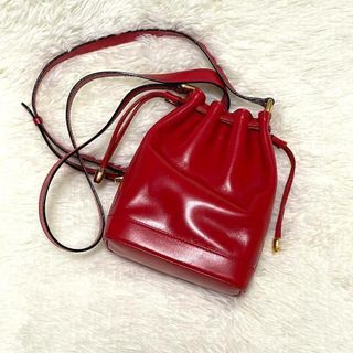 Vintage Celine Leather Drawstring Mini Shoulder Bag