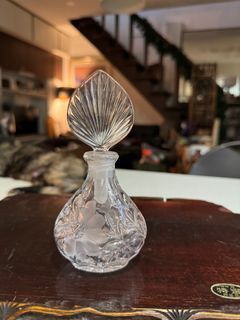 Vintage Perfume Bottle with Fan Leaf Shaped Stopper