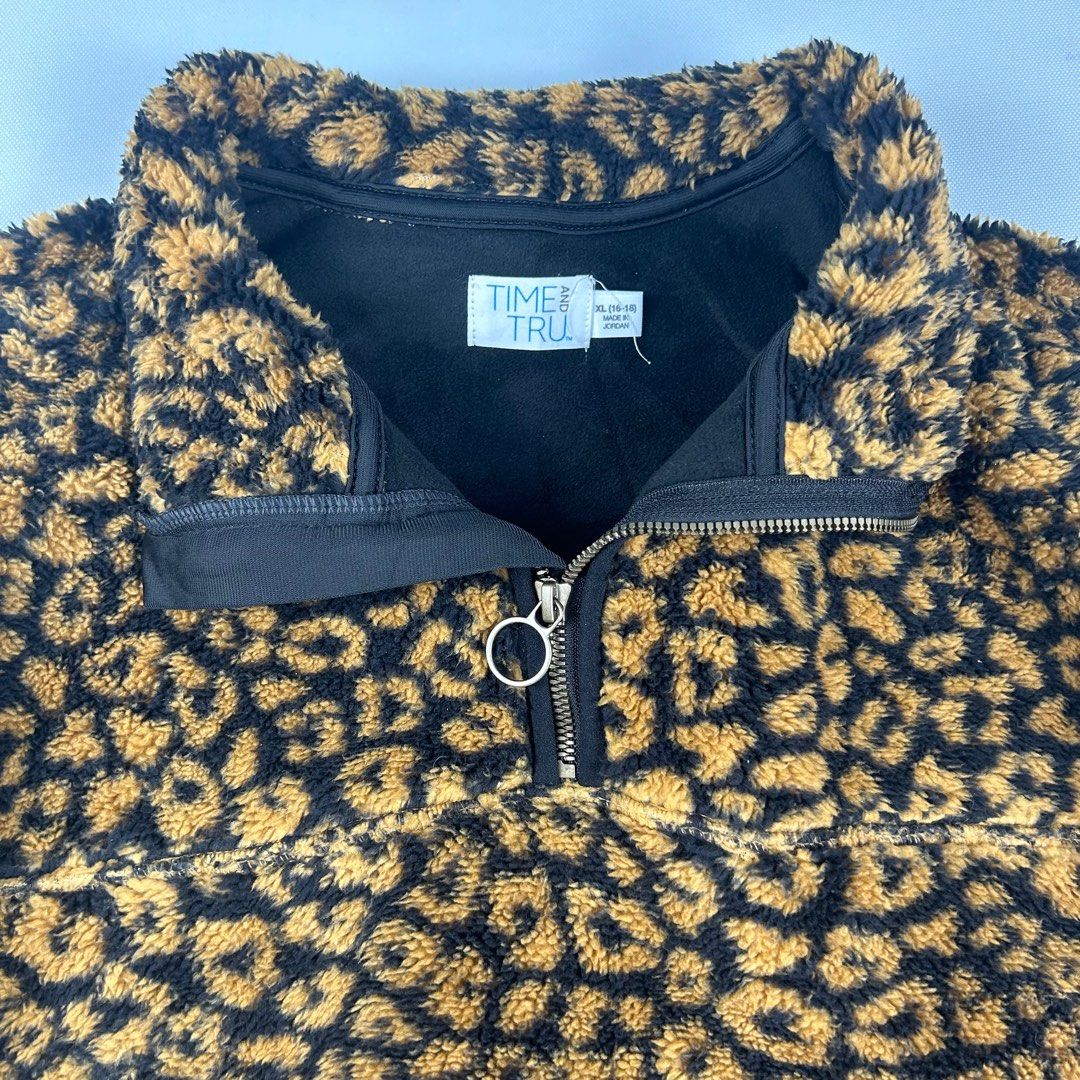 WMNS Time and Tru Quarterzip Sherpa Jacket Women s Fashion Coats Jackets and Outerwear on Carousell
