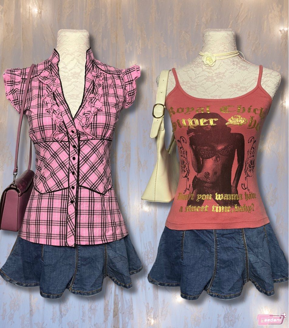 Y2K Tops — 00s mcbling lovergirl coquette grunge retro