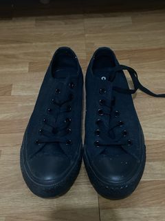 100% All Black Low Cut Chuck Taylor Converse All Star Casual Shoes Sneakers