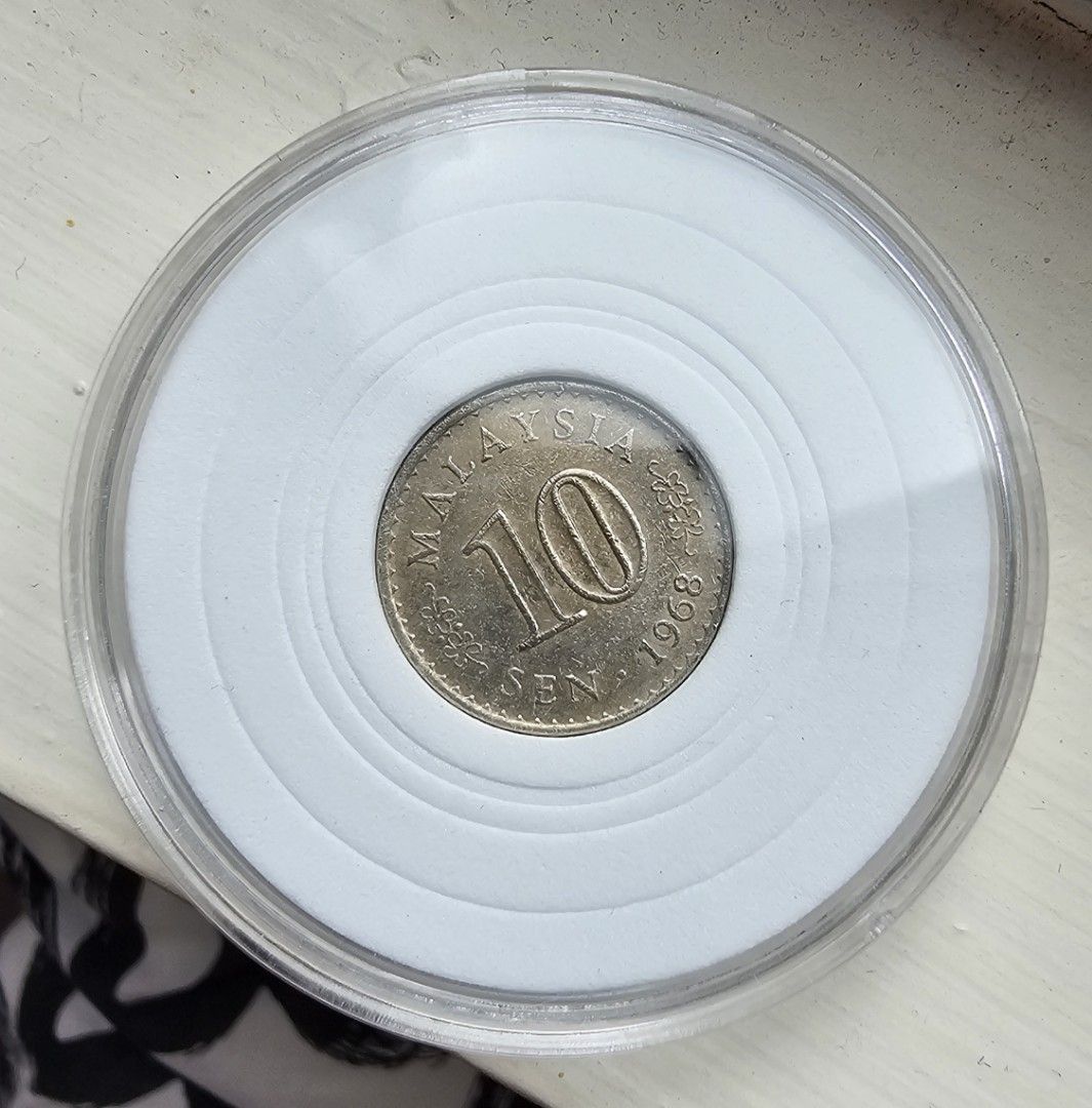 1968年馬來西亞幣10 仙(包錢幣收藏盒), 興趣及遊戲, 收藏品及紀念品, 錢幣- Carousell