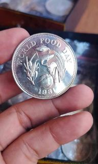 1981 world food day big silver coin