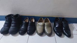 4pcs Size 5 to 6 Japan Genuine Leather Formal Men Rubber School Office Shoes Sandals Bundle Sale