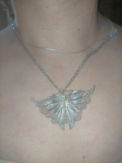 925 Silver Butterfly FiligreeBrooch/Pendant
