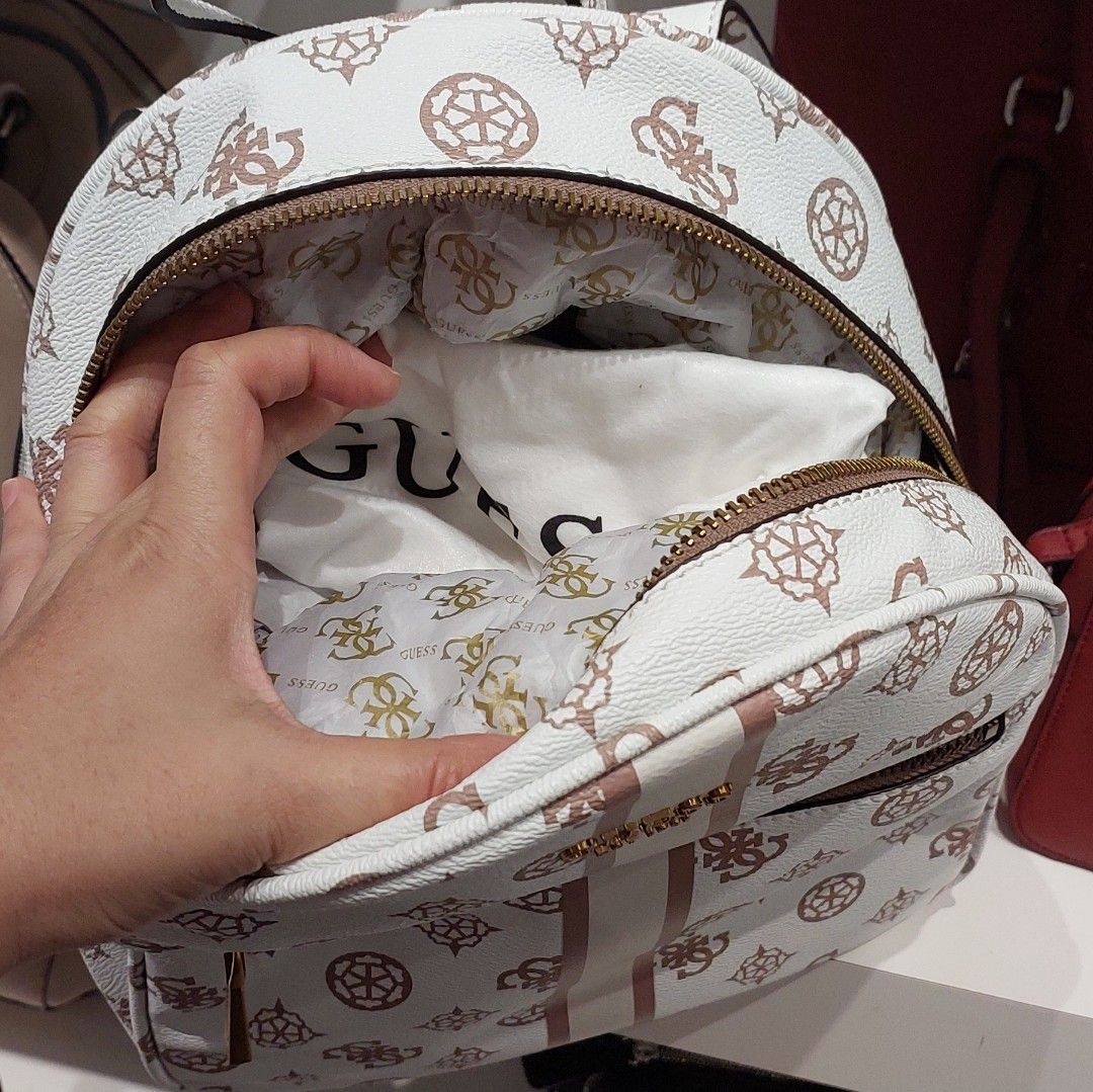 VIKKY LOGO BACKPACK WHITE GOLD