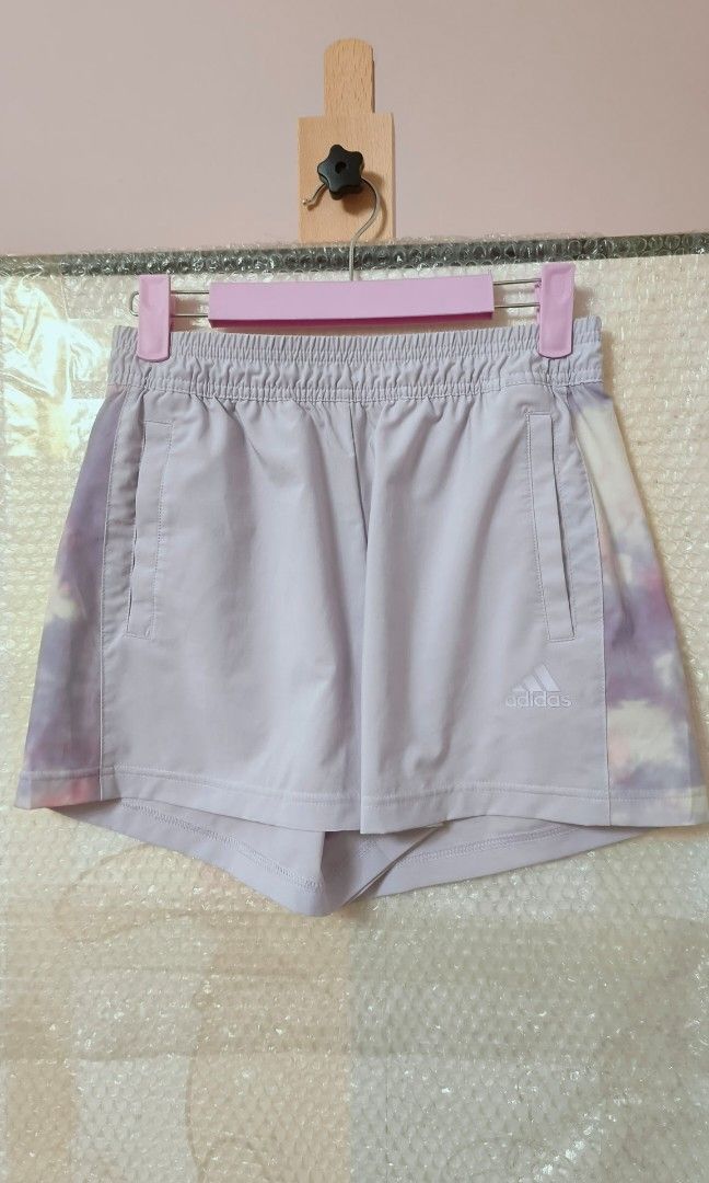 正版Adidas紫色鬆緊運動短褲（有口袋）速乾#24夏時尚 照片瀏覽 1
