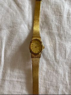 All Gold Tone Seiko Watch with Oval Dial