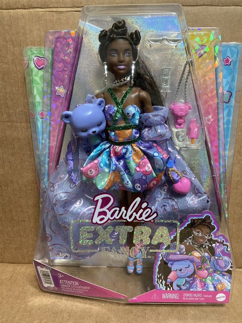 Barbie extra dolls (Category: Kids Toys) located in Manila. Submitted by andy.andy23 (Listing ID 1298913319, Image 2). Description: 2400 #1 Afro Rainbow coat 2400 #2 Asian pink purple hair 2400 #9 Rainbow dress 2400 #19 graphic hoodie 2400 extra fancy Brunette 1.onhand, new from usa 2.Location: alabang 3.MOP:GCash 4.Courier:Lalamove (same day delivery only) 6.Shipping at buyer's expense..