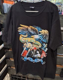 Barnett Motorcycle Tee//Chay tag//Size Large//Thailand