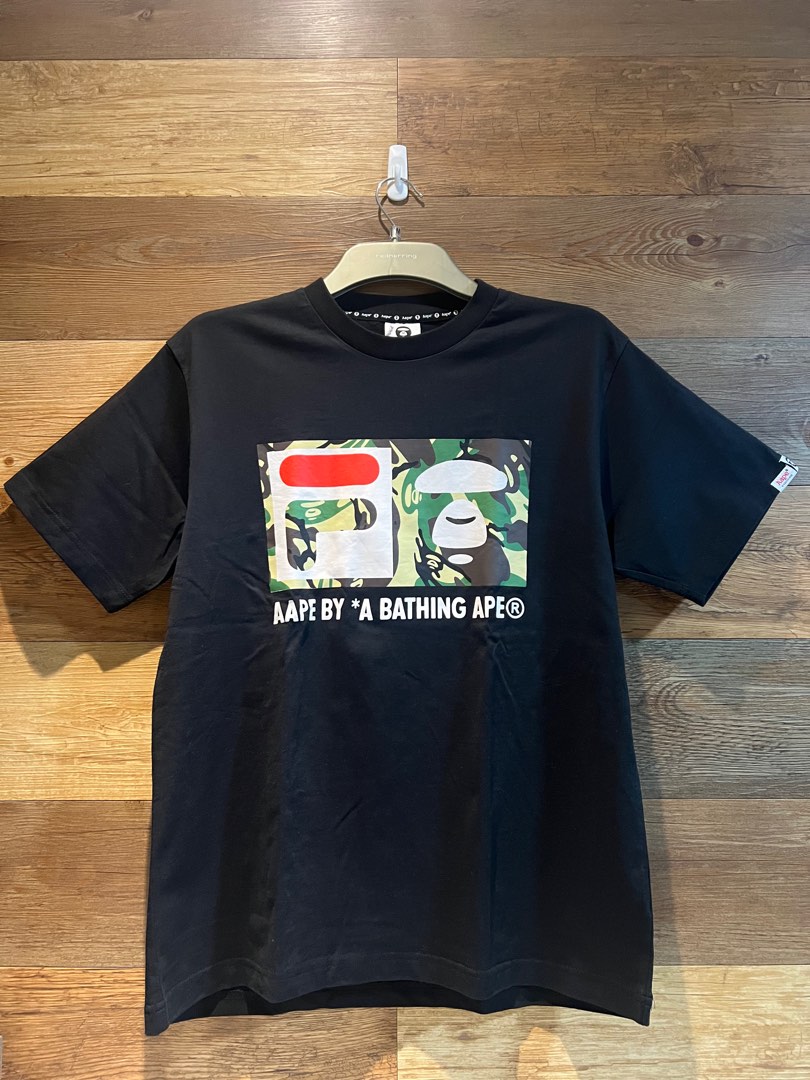 Bathing Ape x FILA Men s Fashion Tops Sets Tshirts Polo Shirts on Carousell