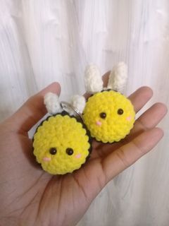 Bee 2 Crochet Keychain