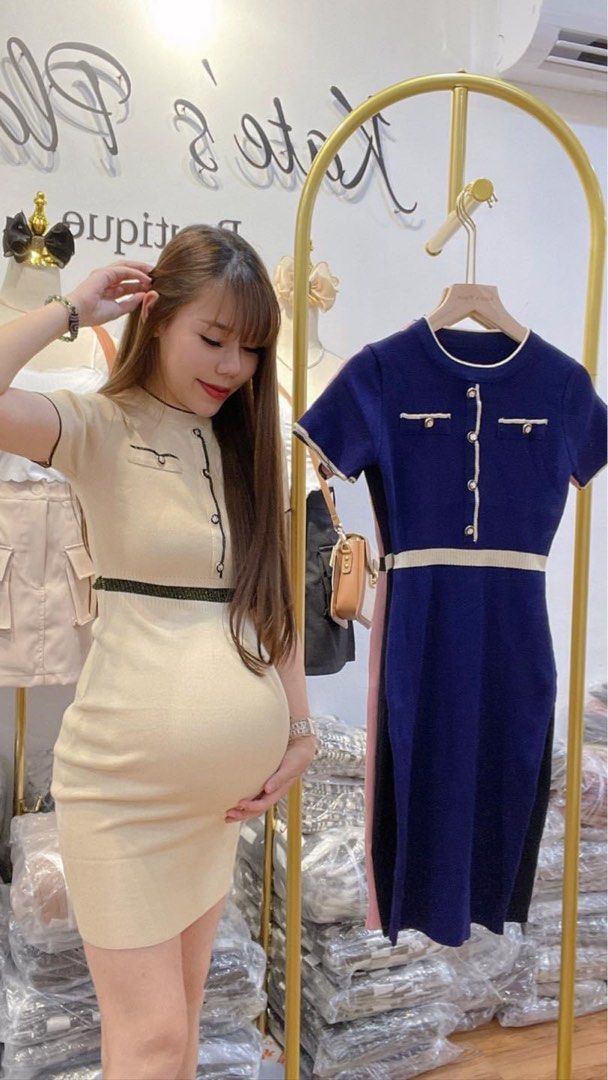 Blue knit dress, Women's Fashion, Dresses Sets, Dresses on Carousell