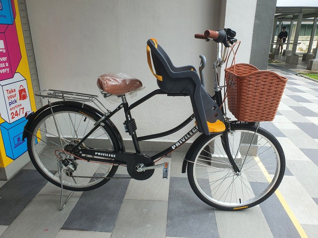 Brand new 24inch shimano multi speed city bike with front child seat Best seller