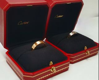 CARTIER Love Rings - white gold (Authentic) size 61