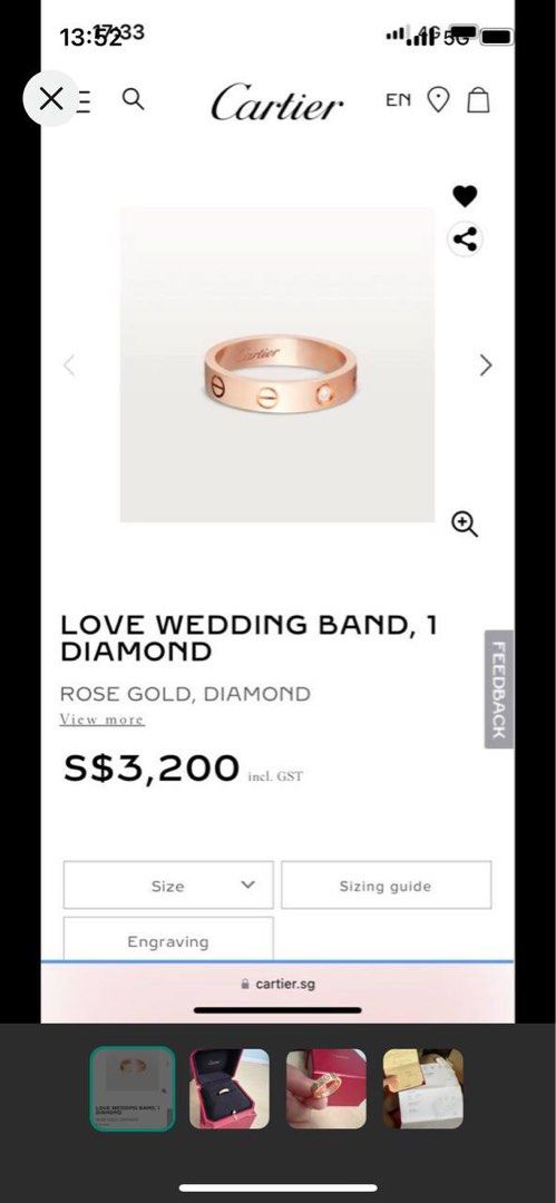 Love band cartier shop