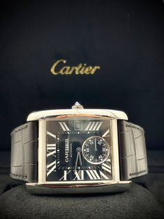 Cartier Tank MC 3589 Black Roman Dial Leather Strap