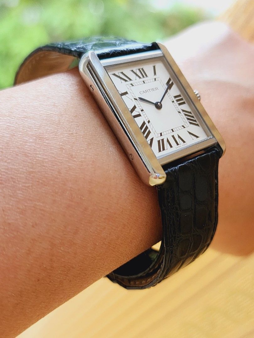 Cartier tank solo small leather strap outlet