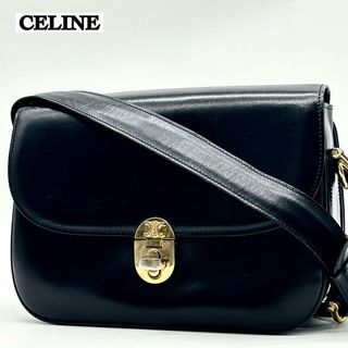 Celine Shoulder Bag Triomphe Turnlock Leather Shoulder