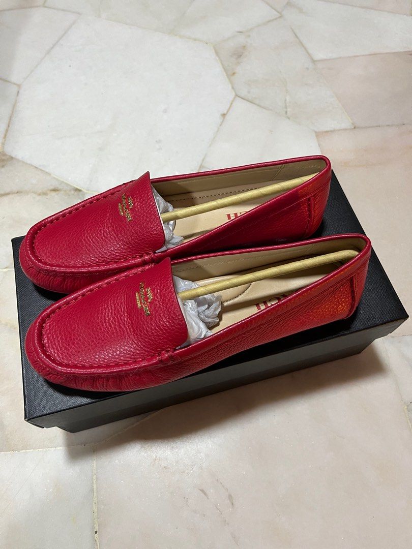 Red coach loafers store