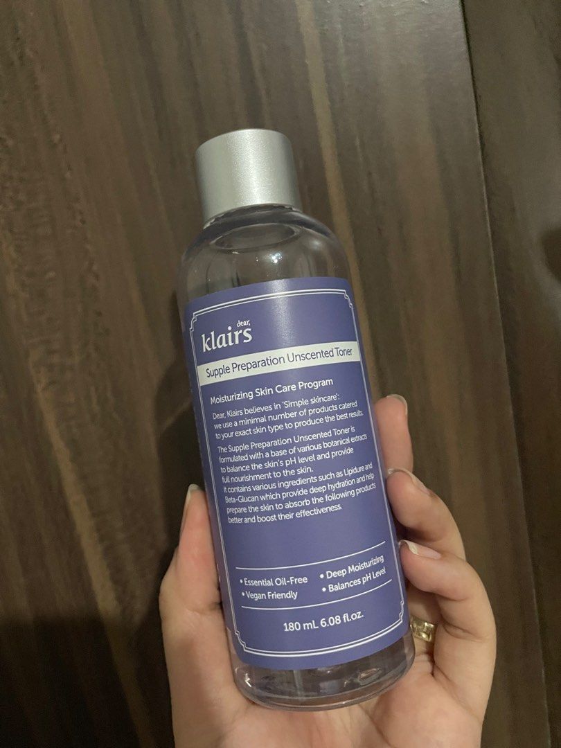 Dear Klairs Supple Preparation Unscented Toner (Category: Face Care) located in Cebu City. Submitted by nikkady (Listing ID 1298792056, Image 1). Description: About 70% full. Rfs: shifting to new brand so its no use already.