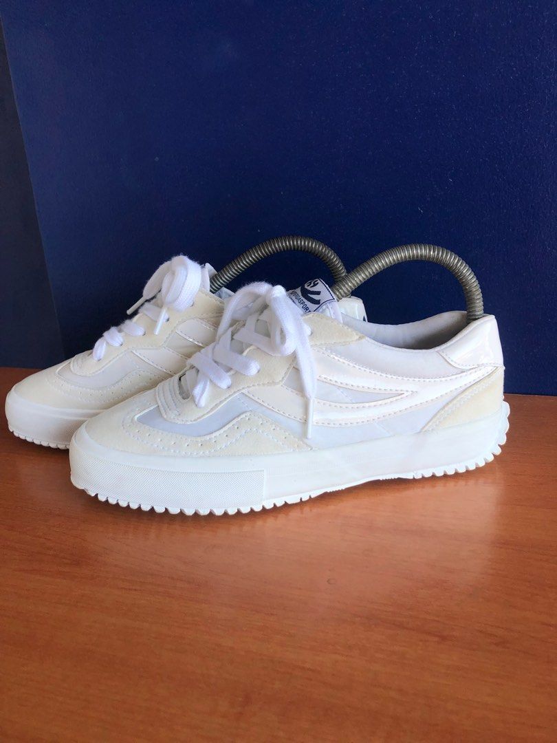 Decluterring Superga 2837 Microfiber Nylon Ivory White Women s Fashion Footwear Sneakers on Carousell