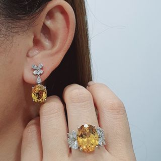 diamond ring earring Fi428-3 14k 13.64g 0.75tcw-dia 24.91tcw-nano