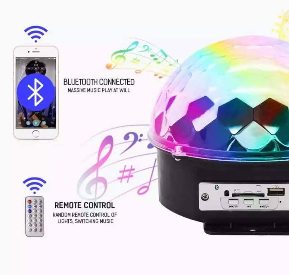 Disco ball light with Bluetooth (Category: Lighting & Studio Equipment) located in Manila. Submitted by yzlshop (Listing ID 1298887137, Image 3). Description: Brand new We offer COD , same day delivery within metro manila via Lalamove/Grab pm for more info. thank you!.