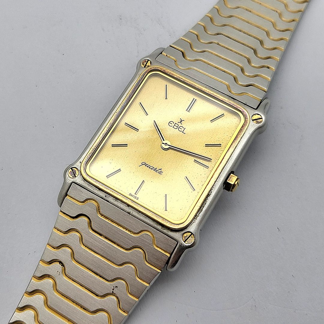 EBEL Ref.181902 Sport Classique Stainless Steel 18K Gold Plated Quartz Watch 26mm Men s Fashion Watches Accessories Watches on Carousell