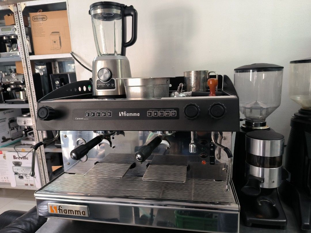 Fiamma Caravel 2 group Commercial espresso machine with quamar dosing