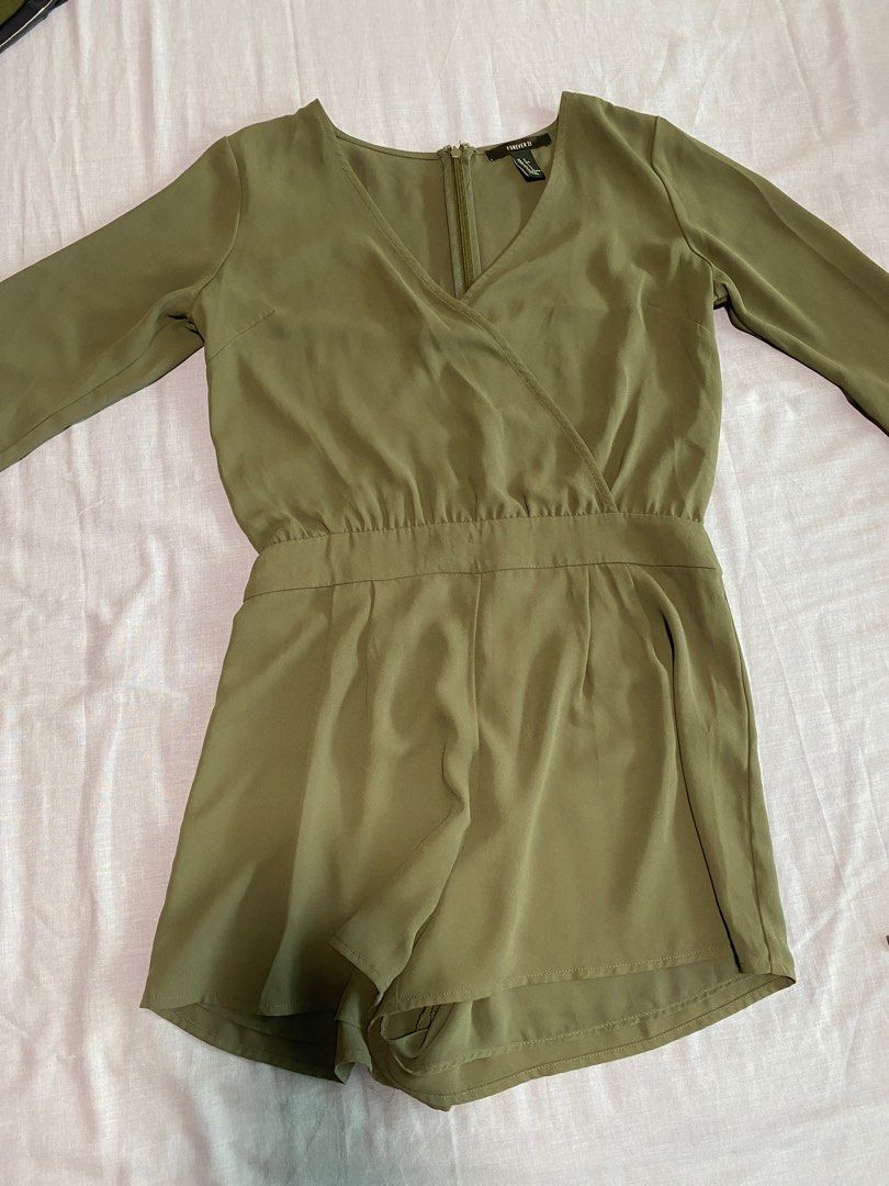 Forever 21 green romper discount