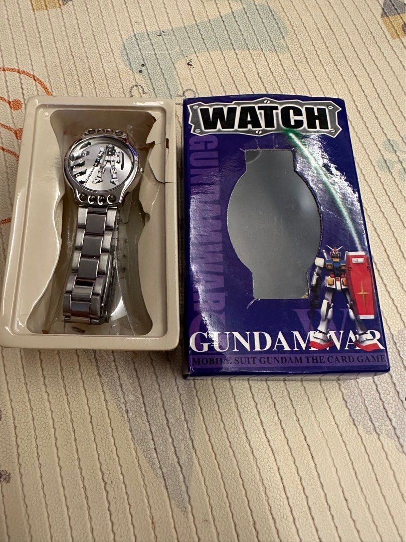 FREE TRACKABLE SHIPPING AND NEW AND UNUSED Mobile Suit Gundam RX 79 Metal Strap Watch Men s Fashion Watches Accessories Watches on Carousell