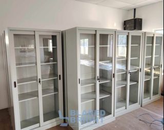 Glass Sliding Cabinet - Metal Body Office Furniture Partition